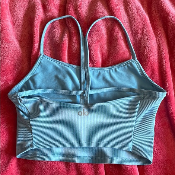 ALO | Light Blue Ribbed Top - Picture 4 of 10